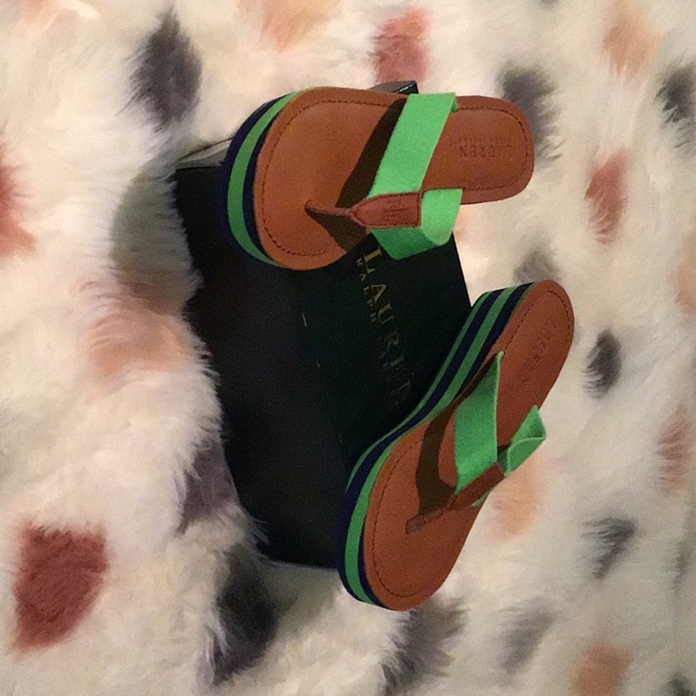 Lauren wedge flip flops by Ralph Lauren